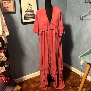 Free people pink maxi dress